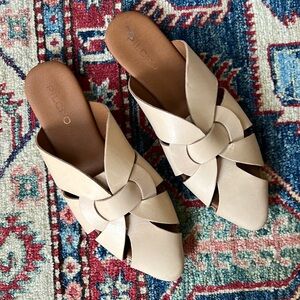 Pilcro Twisted Leather Slides